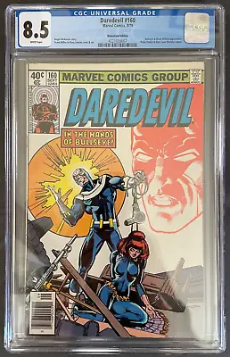 Buy Daredevil #160 CGC 8.5 NEWSSTAND EDITION, Frank Miller Art, Bullseye Black Widow • 55.40£