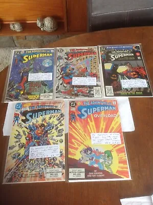 Buy DC - Adv Of Superman Comic Lot Nos.465-469 (5) - US Copies - Mod Age - NM-fair • 20£