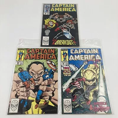 Buy Captain America #338, 339, 340 Run  BUNDLE Lot X3 MARVEL 1987 • 7£