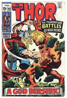 Buy Thor  # 166    VERY GOOD   July 1969   2nd Full App. Warlock (Him). Battles Thor • 40.18£