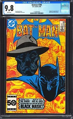 Buy Batman #386 CGC 9.8 NM/MT WP 1st APP Black Mask, Roman Sionis DC 1985 • 239.06£