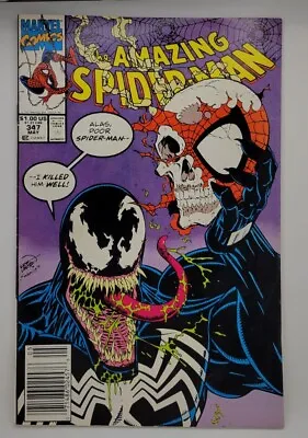 Buy Amazing Spider-man #347 Venom Appearance *1991* Newsstand • 23.65£