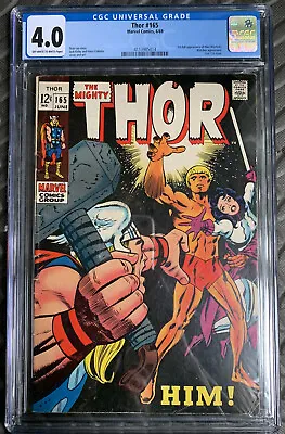 Buy Thor #165 1st Appearance Of Him (Warlock) CGC 4.0 4113985014 • 280£