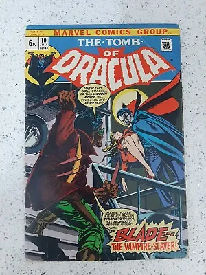 Buy Tomb Of Dracula #10 Pence Variant 1st App Blade The Vampire Slayer. • 479£