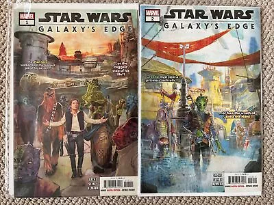 Buy STAR WARS GALAXY’S EDGE #1 & #2 MARVEL COMIC Greedo Han Solo 2019 • 19.77£