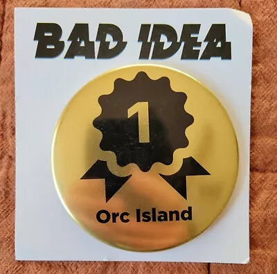 Buy Bad Idea Comics - Orc Island First (1st) Customer Pin (Gold Button) • 35.96£