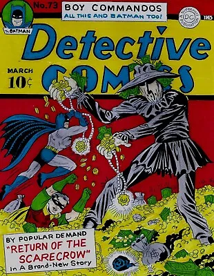 Buy Detective Comics # 73 Cover Recreation 1st Scarecrow Original Comic Color Art • 158.86£