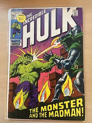 Buy Incredible Hulk #144 - 1971 - Iron Man Doc Doom Appearance! - Fn+ • 24.99£