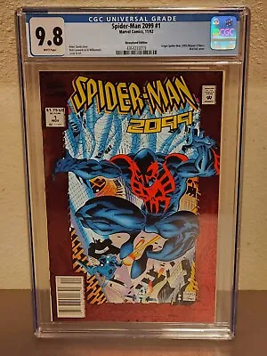 Buy 1992 Spider-man 2099 #1 Rare Newsstand Variant Graded Cgc 9.8 White Pages • 321.71£