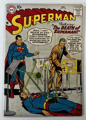 Buy Superman #118 DC 1958 F/VF 7.0 • 220.17£