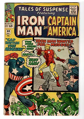 Buy TALES OF SUSPENSE #60 Marvel Comics 1964 Captain America, Iron Man, 2nd Hawkeye • 27.32£