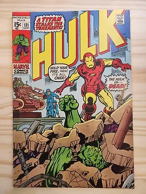 Buy 1970 Marvel Comics Incredible Hulk #131 Iron Man Cover HIGH GRADE VERY NICE LOOK • 22.93£