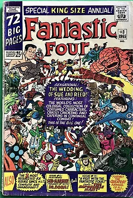Buy Fantastic Four Annual #3 (1965) Wedding Of Reed Richards & Sue Storm • 77.95£