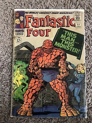 Buy Fantastic Four #51 Marvel 1966 Silver Age - 1st App Of Negative Zone Kirby 🔥🔥 • 23.65£