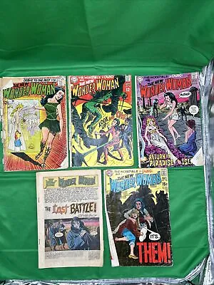 Buy Wonder Woman Silver Age 5 Comic Lot Readers PR 174, 179, 182, 183, 184, 185 • 9.59£