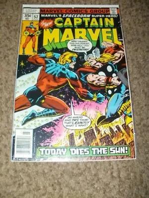 Buy Captain Marvel 57 - Vs Thor - Bronze Age - Fine 6.0 • 3.96£