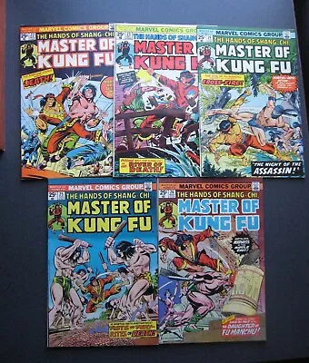 Buy MASTER OF KUNG FU Lot Of 5 Comics 22 23 24 25 26 Marvel Shang-Chi Mid-Grade • 23.83£