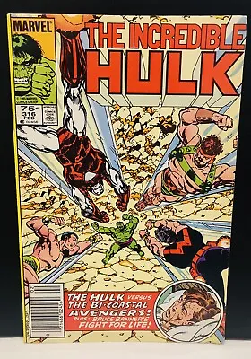 Buy Incredible Hulk #316 Comic , Marvel Comics Newsstand • 4.88£