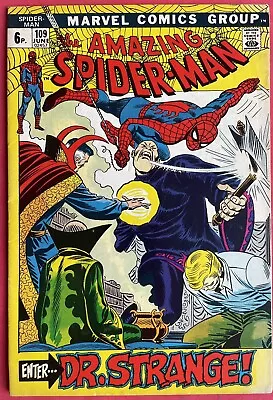 Buy Amazing Spider-Man #109 (1972) Featuring Doctor Strange UK Price Variant • 34.95£