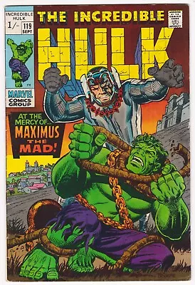 Buy Incredible Hulk 119 From 1969 Nice Late Silver Age Marvel Comic • 12£