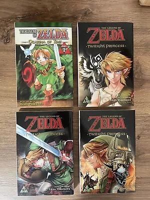 Buy The Legend Of Zelda Twilight Princess Manga Volumes 1-3 And Ocarina Of Time 1 • 10£