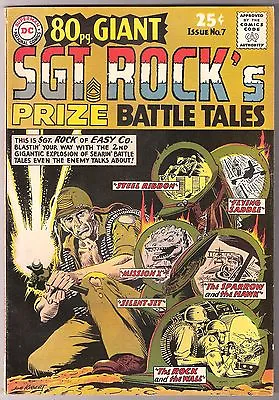 Buy 80 Page Giant #7 Sgt Rock's Prize Battle Tales, Dc 1965, Fn/vf Condition • 114.59£