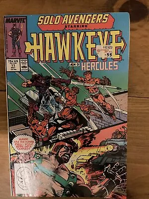Buy Solo Avengers #11 - Starring Hawkeye & Hercules Marvel October 1988 • 5£