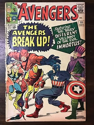 Buy THE AVENGERS #10 MARVEL COMICS SILVER AGE 1964 - 1st Appearance Of Immortus • 52.27£