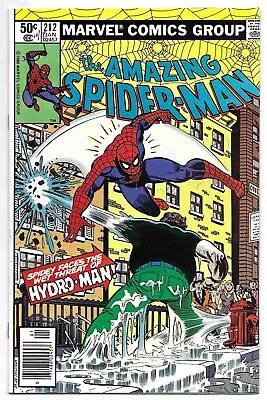 Buy The AMAZING SPIDER-MAN #212 MARVEL COMIC BOOK Origin & 1st Hydro-Man CIRCA 1981 • 35.54£