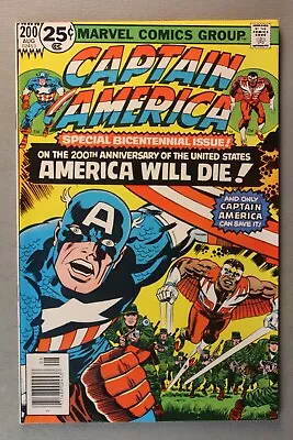 Buy Captain America #200 *1976*  SPECIAL BICENTENNIAL ISSUE!  Excellent Condition!! • 99.94£