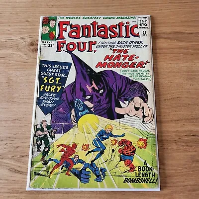 Buy FANTASTIC FOUR #21 - 1st App Hate Monger - G/VG - QS Comics • 104£