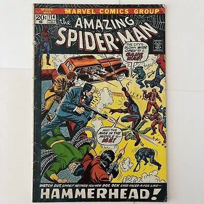 Buy Amazing Spiderman #114 2nd Appearance Of Hammerhead (1972) Marvel - LOW GRADE • 7.62£
