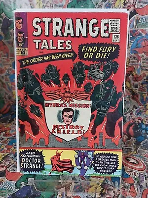 Buy Strange Tales #136 VG- Marvel 2nd App SHIELD & Hydra • 8.95£