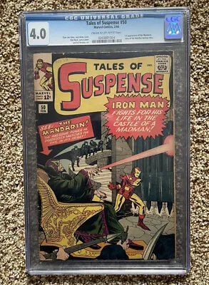 Buy Tales Of Suspense 50 CGC 4.0 1st Appearance Of The Mandarin Cream To Off White • 357.50£