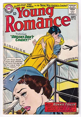 Buy YOUNG ROMANCE 131 (1964 DC) 1st Bonnie Taylor Stewardess; Scarce; GOOD+ 2.5 • 35.58£