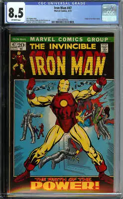 Buy Iron Man #47 Cgc 8.5 Ow Pages // Origin Of Iron Man Retold Marvel Comics 1972 • 221.67£