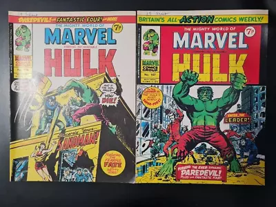 Buy The Mighty World Of Marvel Starring Hulk / Avengers #106 & #107 Marvel Uk 1974 • 0.99£