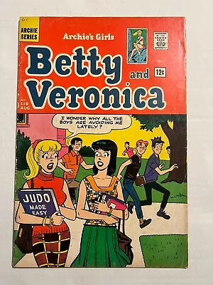 Buy Archie's Girls Betty And Veronica #116 Dan Decarlo Cover Art Archie Comics 1965 • 7.90£