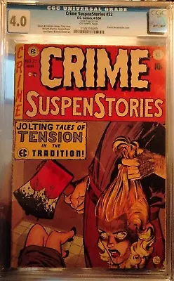 Buy Crime Suspenstories #22 CGC 4.0 OW Classic AXE Decapitation TRADES/TIME-PAYMENTS • 10,248.72£