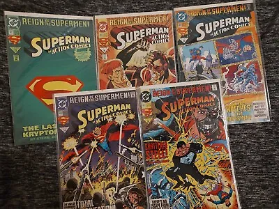 Buy ACTION COMICS 687 688 689 690 691 DC Superman 1993 Reign Of The Supermen NM • 7.09£