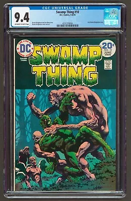 Buy Swamp Thing #10 CGC 9.4 OW/W Last Bernie Wrightson Issue 1974 DC Comics • 142.27£