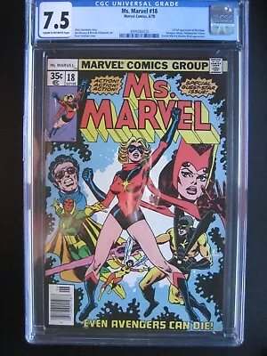 Buy Ms. Marvel #18 CGC 7.5 Marvel Comics 1978 1st App Mystique (Full) • 128.89£