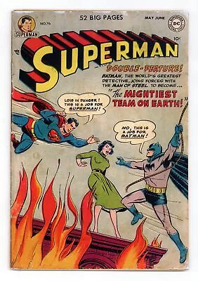 Buy Superman #76 Coverless 0.3 RESTORED 1952 • 170.78£