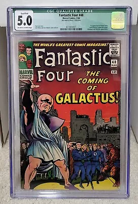 Buy Fantastic Four #48 (1966) CGC 5.0 QUALIFIED -1st Silver Surfer & Galactus Marvel • 639.58£