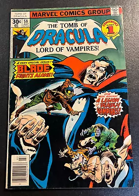Buy Tomb Of Dracula 58 BLADE SOLO ISSUE 1977 Vol 1 Gene Colan Vampires VINTAGE COMIC • 39.98£