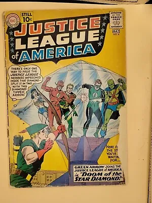 Buy Justice League Of America #4 1961 DC. Missing Part Of Cover, Complete  • 35.55£