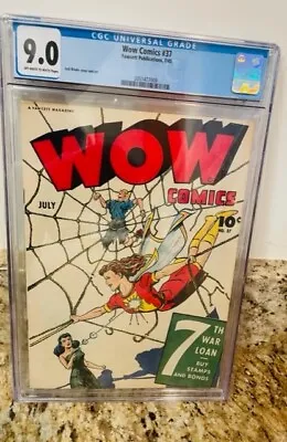 Buy Wow Comics #37 7/1945 Fawcett Publications CGC 9.0 Grade Jack Binder Cvr! • 1,761.34£