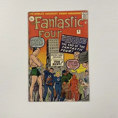 Buy Fantastic Four #9 1962 GD+ 3rd Sub-Mariner Pence Copy **See Description  • 220£