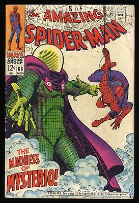 Buy Amazing Spider-Man #66 VG+ 4.5 Mysterio Appearance! Romita Cover! Marvel 1968 • 57.89£