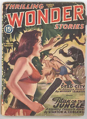 Buy Thrilling Wonder Stories Vol 28 3 Beacon Jun 1946 GGA Jungle Girl Whipping Pulp • 31.98£